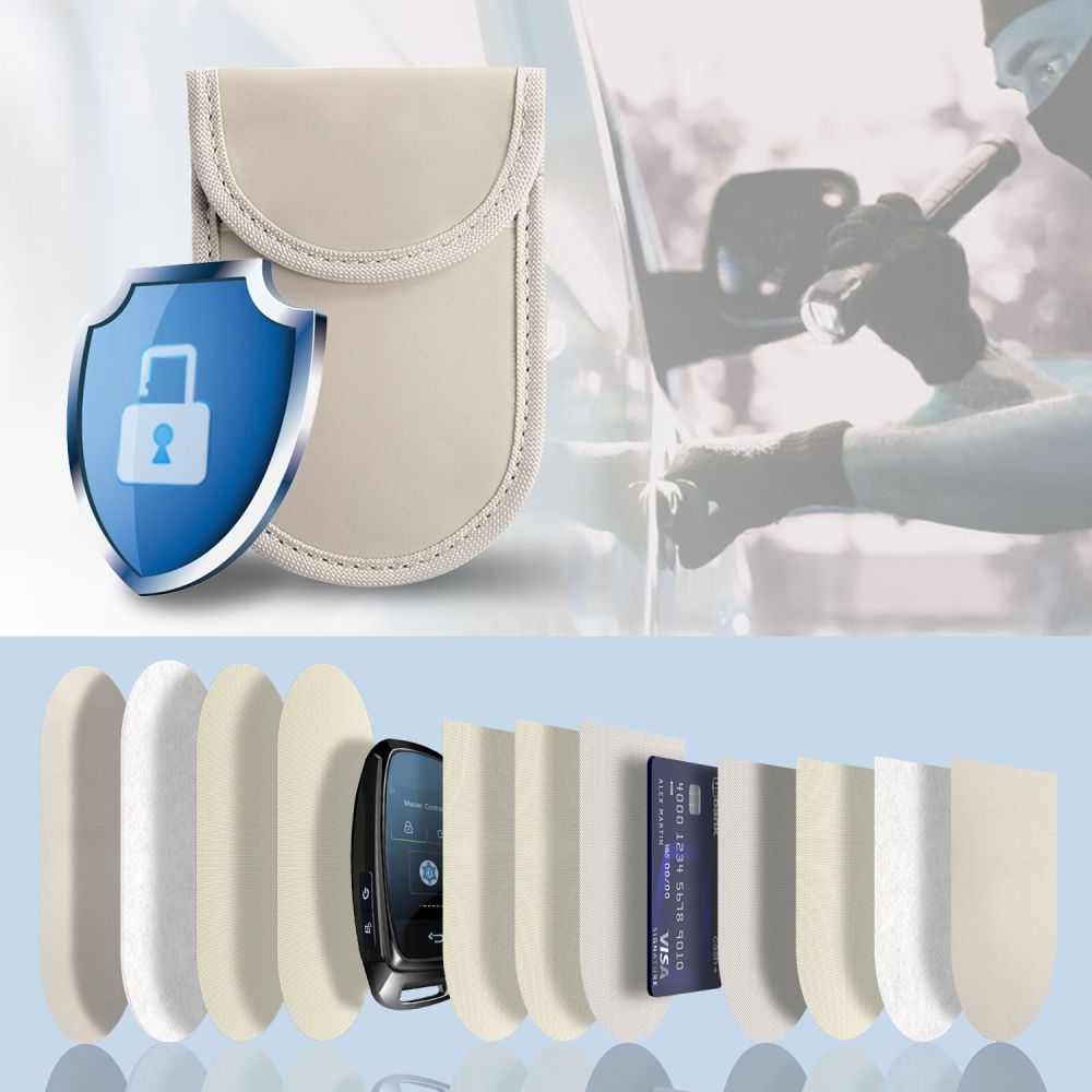 Tech-Protect KLR100 futrola za ključeve od automobila s RFID blokiranjem - bež