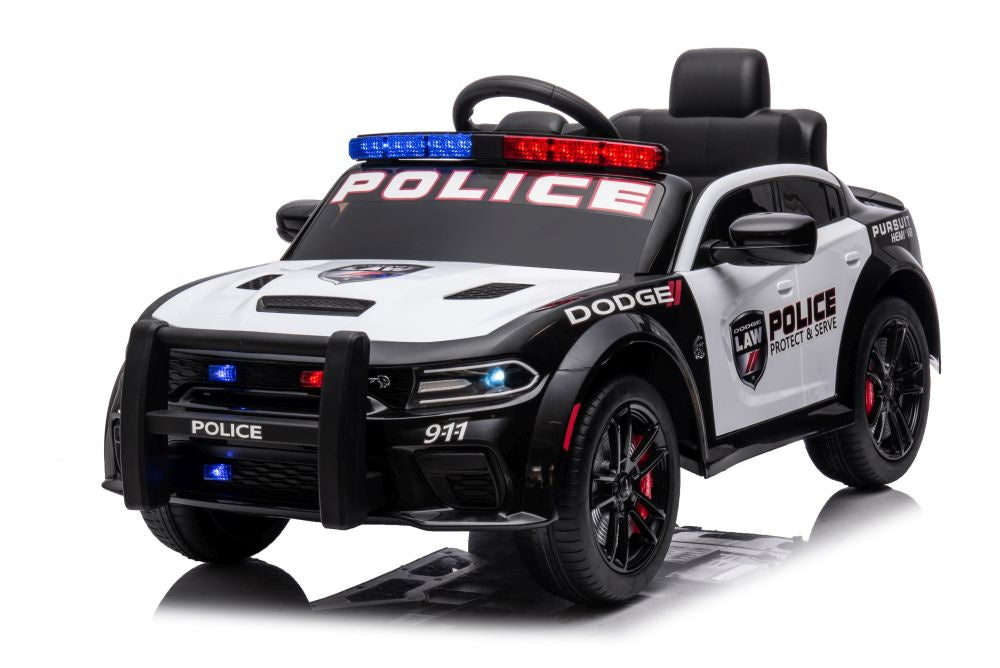 Licencirani policijski auto na akumulator Dodge Charger - crno/bijeli