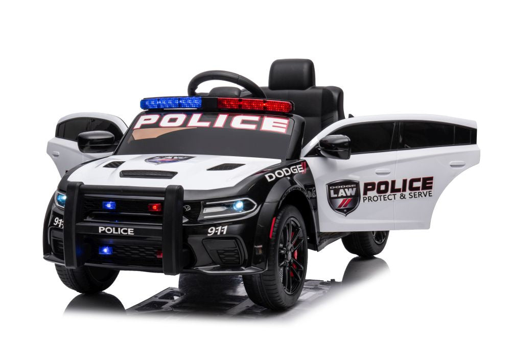 Licencirani policijski auto na akumulator Dodge Charger - crno/bijeli