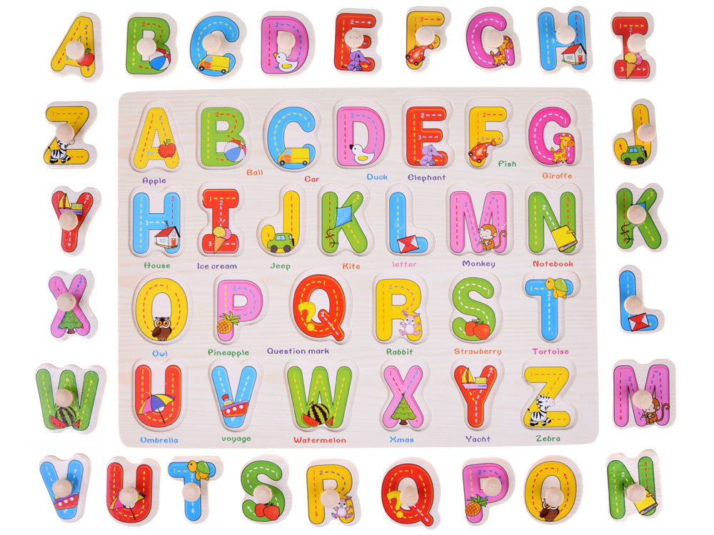 Drvene puzzle English 2u1