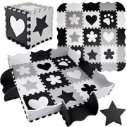 Mekane podne puzzle black&white