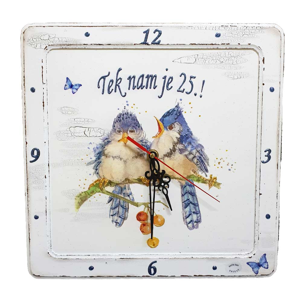 Personalizované hodiny pro stříbrnou svatbu – dárek k 25 letům manželství - 8. 1706
