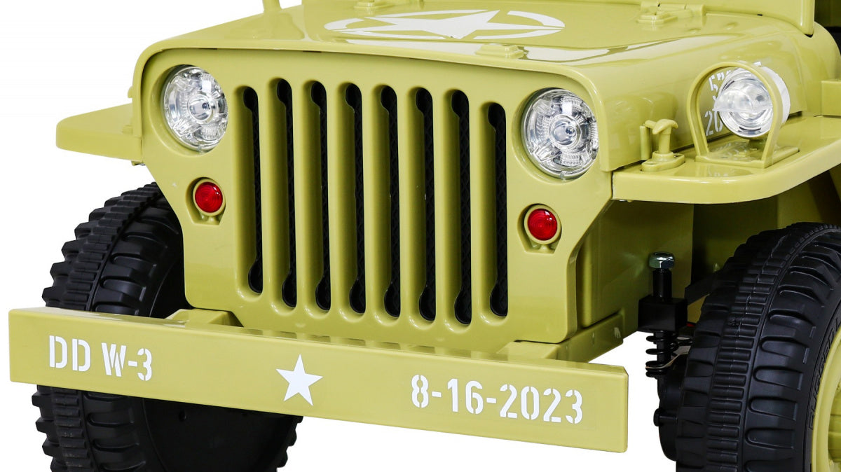 Auto na akumulator Retro Military - bež