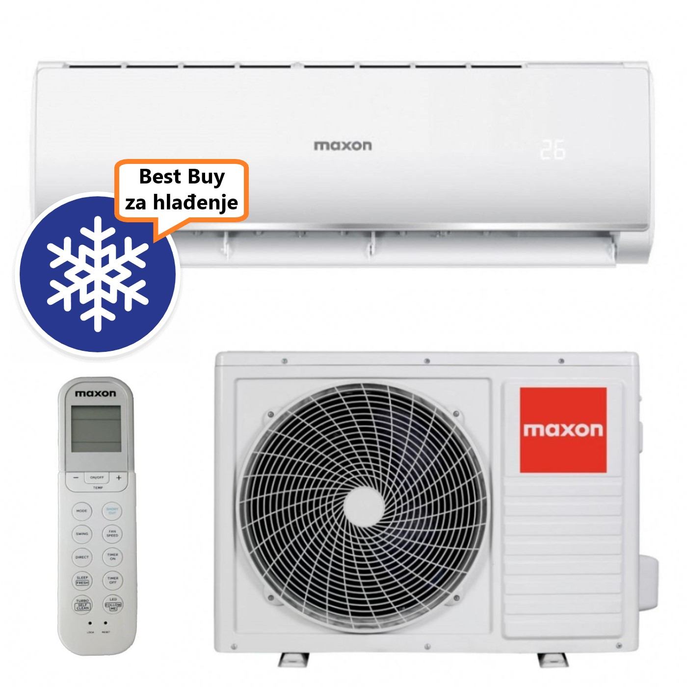 MAXON KLIMA UREĐAJ 5,3kW MX-18HC013i- Fresh Wi-Fi, za prostor do 50m2, A++ energetska klasa