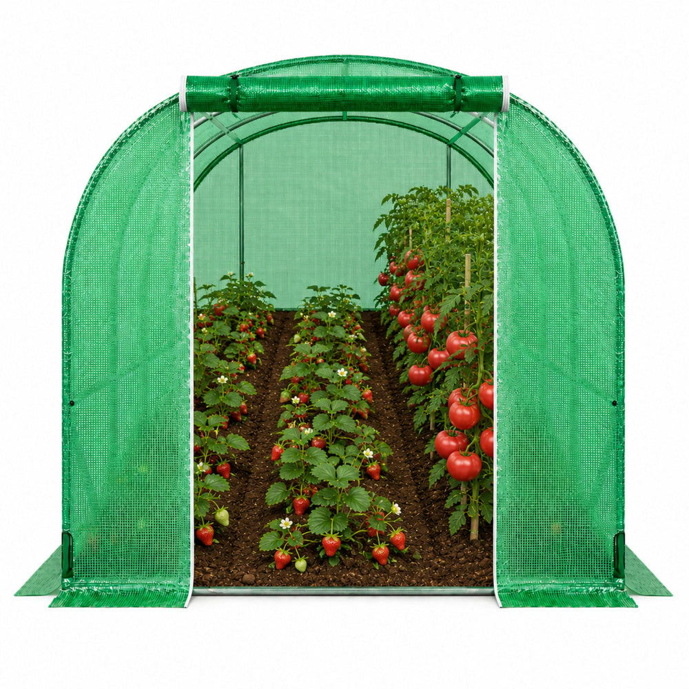 Vrtni staklenik – tunel od folije 4,5x2x2m 10m² UV-4 Premium - zeleni