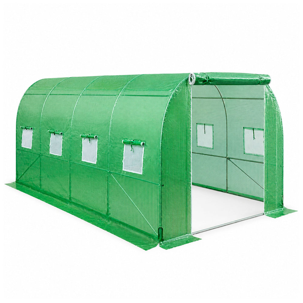 Vrtni staklenik – tunel od folije 4x2.5x2m 10m² UV-4 Premium - zeleni