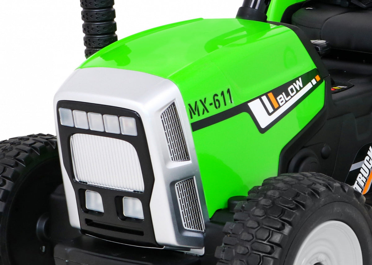 Traktor na akumulator BLOW - zeleni