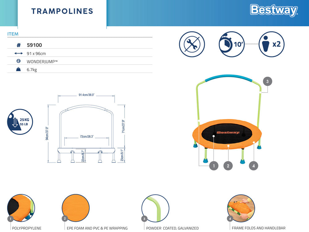 Bestway Wonderjump trampolin