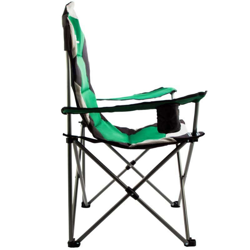 PALISAD sklopiva stolica ribička s naslonom i držačem 60x60x110