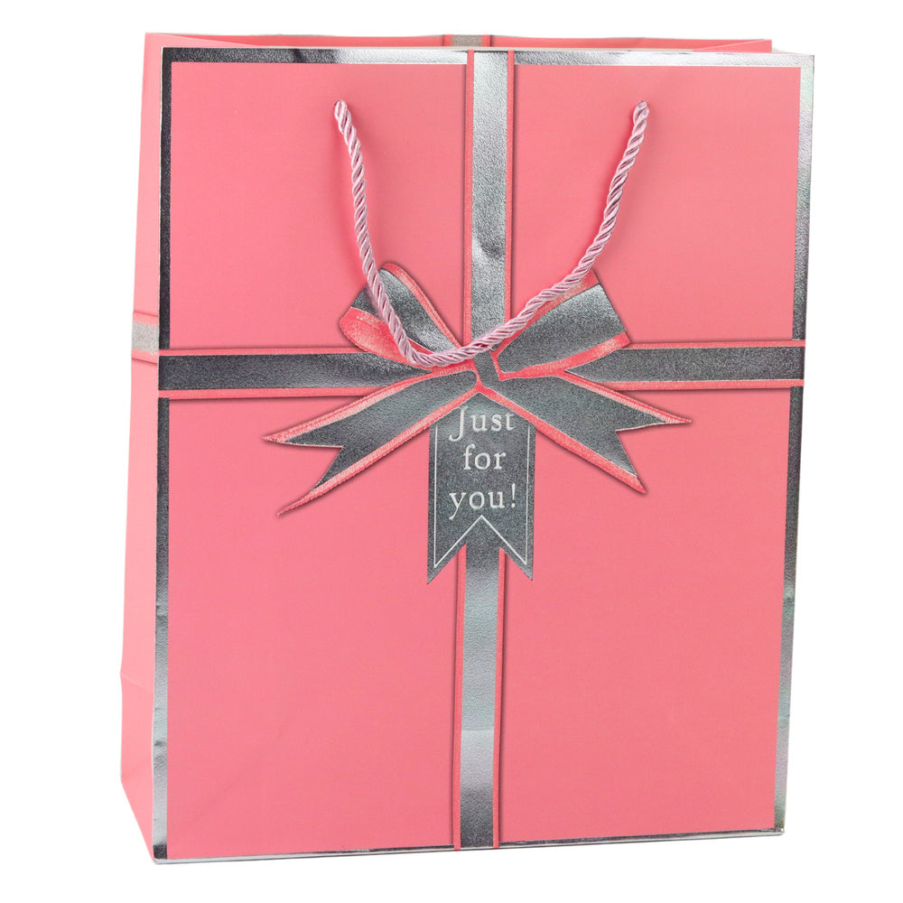 Just For You Bow Gift Bag 32 x 26 x 12 cm