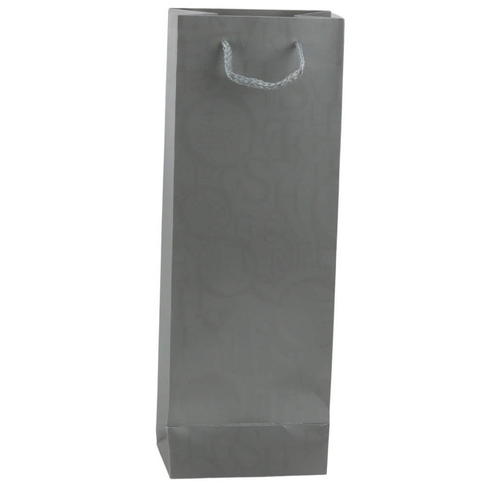 Wine Bottle Gift Bag Pattern With Inscriptions 35 x 12 x 9 cm