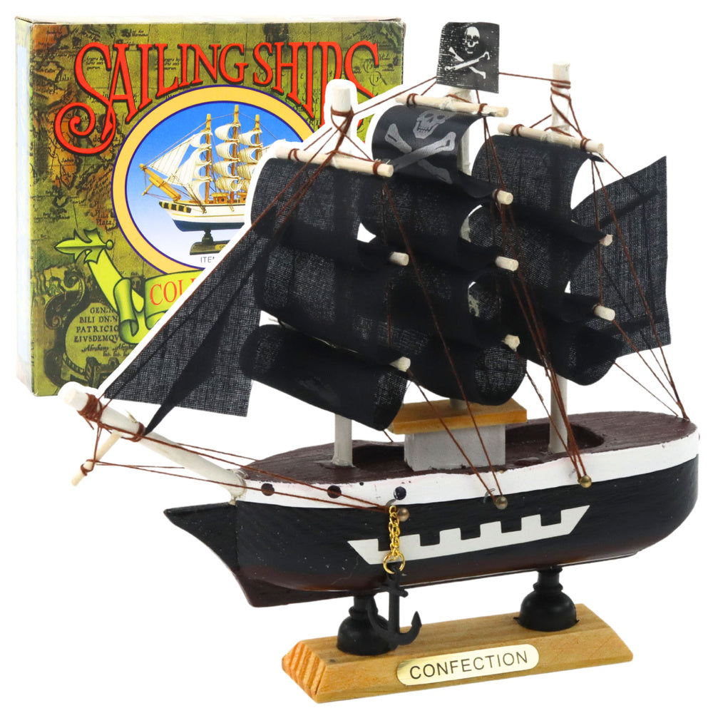 Kolekcionarska maketa piratskog broda 16x15cm - crni