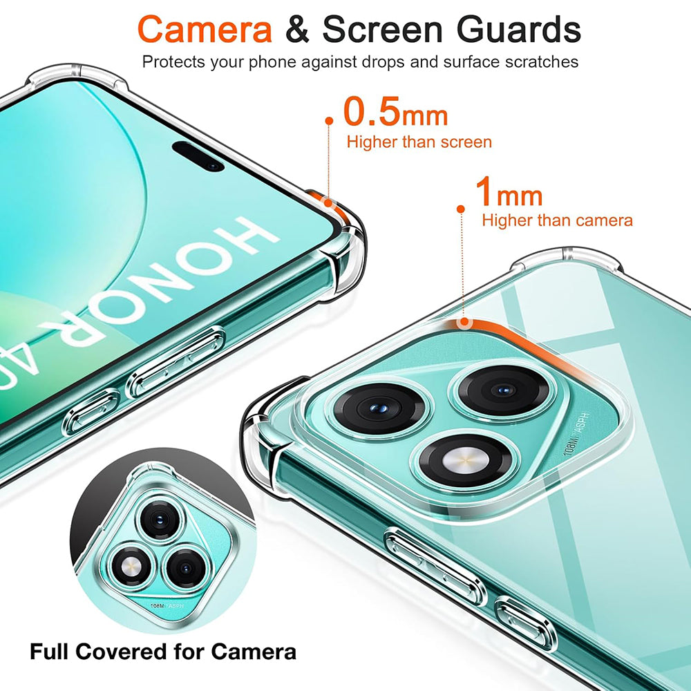 Techsuit Shockproof Clear Silicone prozirna maskica otporna na udarce za Honor 400 Lite