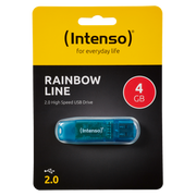 (Intenso) USB Flash drive 4GB Hi-Speed USB 2.0, Rainbow Line, PLAVI - USB2.0-4GB/Rainbow