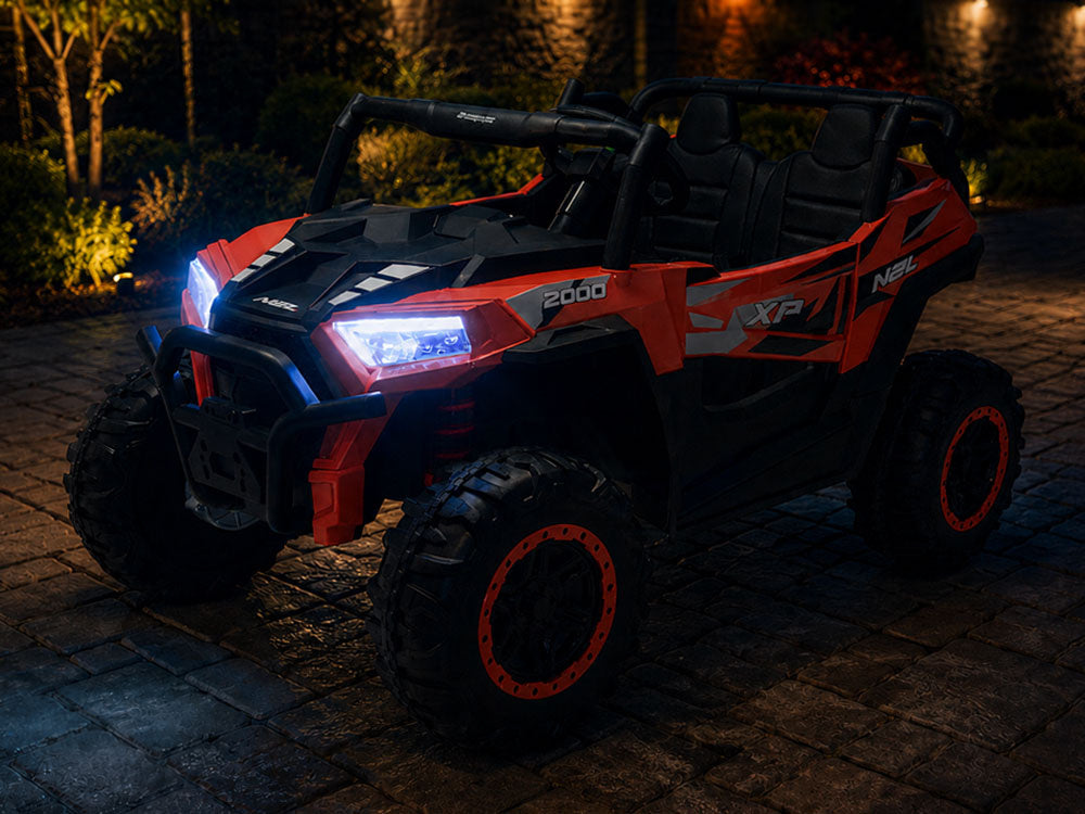 Buggy dvosjed 4×4 s prikolicom – crveni