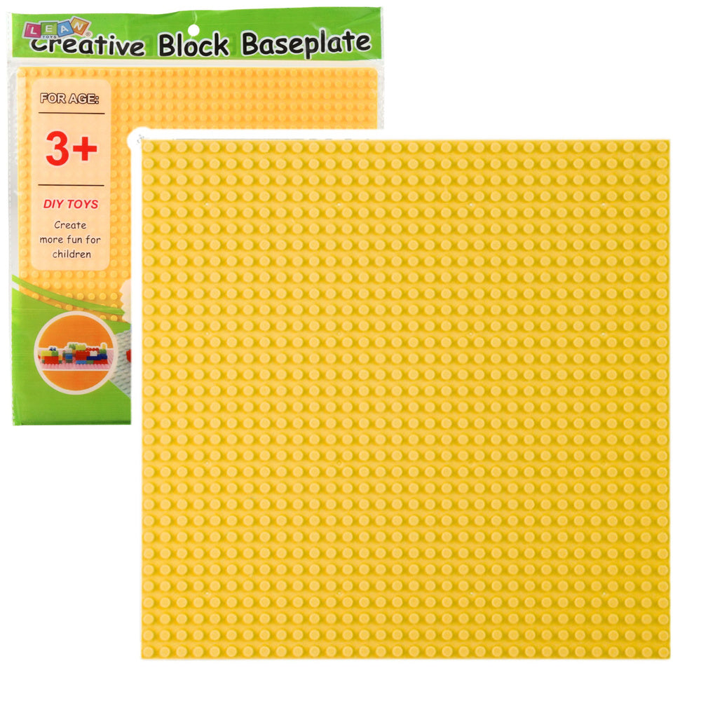 Ploča za slaganje kockica 25.5x25.5 cm - žuta
