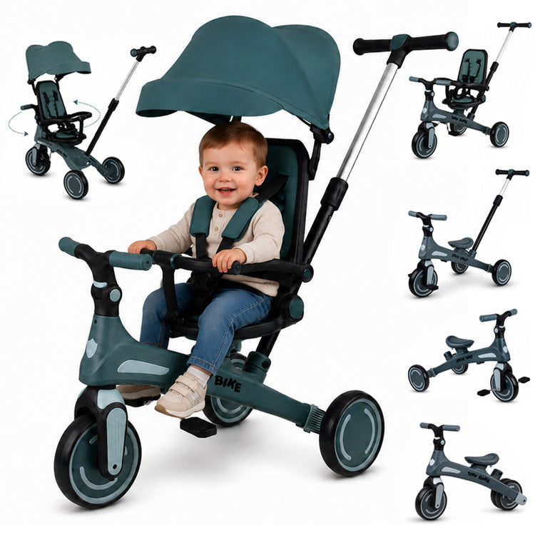Tricikl Tiny Bike GrowUp 5u1 green