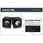 Connect XL Zvučnik, set, 2.0, USB 5V, boja crna - CXL-SP101