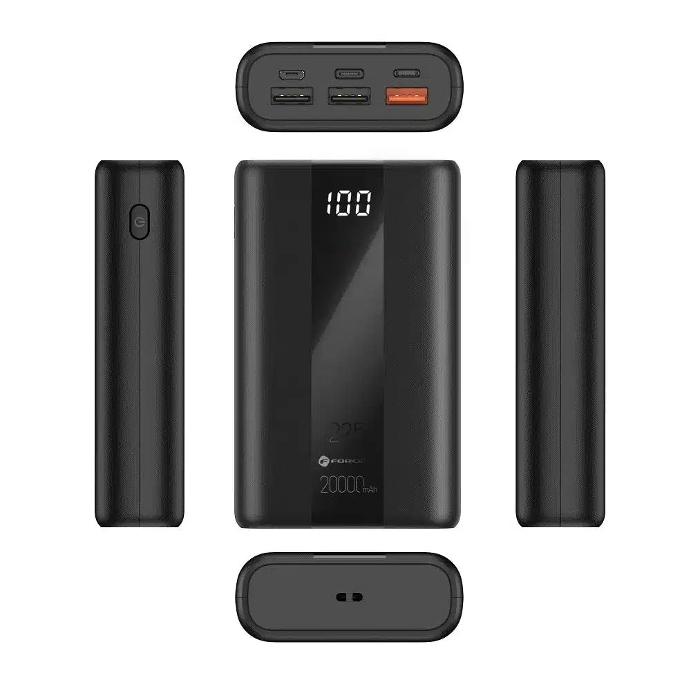 Powerbank Forcell F-Energy Energo P20K2 QC3.0 PD 3A 22.5W 20000 mAh crna