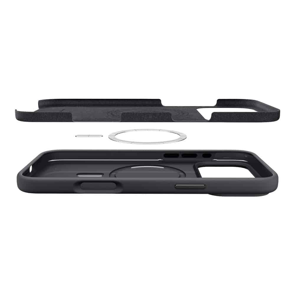 Spigen - Silicone Fit MagSafe ovitek za iPhone 17 Pro ACS10335 - črn
