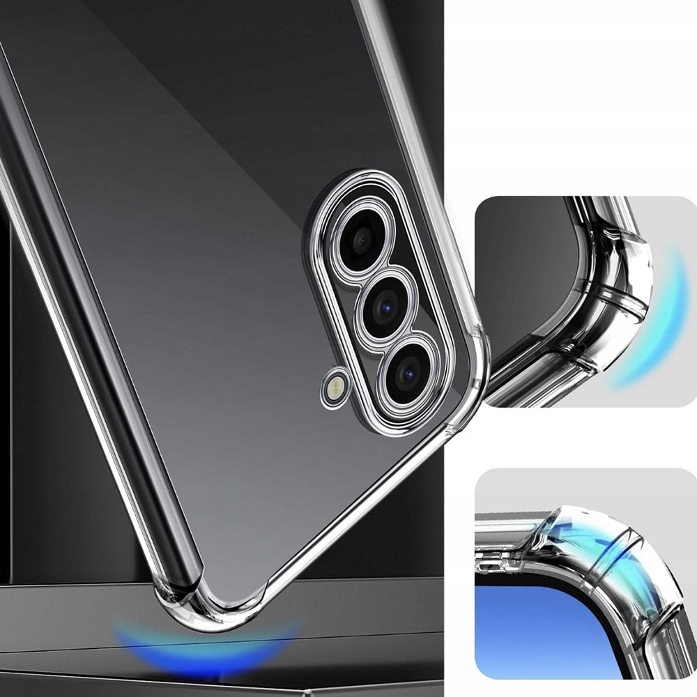 Techsuit Shockproof Clear Silicone prozirna maskica otporna na udarce za Samsung Galaxy A17 5G / A17 4G