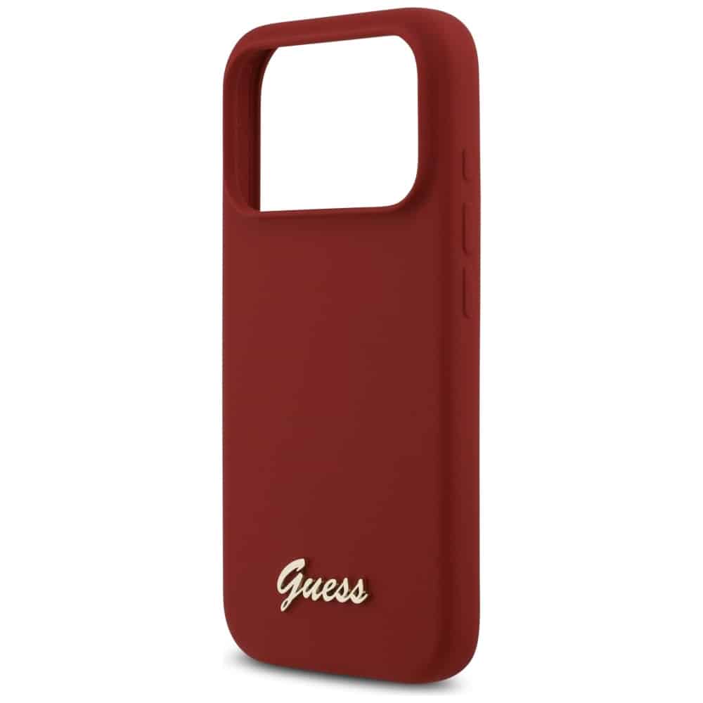 Guess MagSafe maska s metalnim logom i natpisom (GUHMP17LSMBSLM) za iPhone 17 Pro - magenta