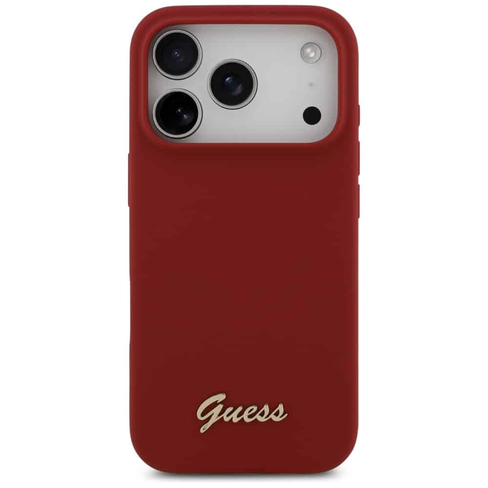 Guess MagSafe maska s metalnim logom i natpisom (GUHMP17LSMBSLM) za iPhone 17 Pro - magenta