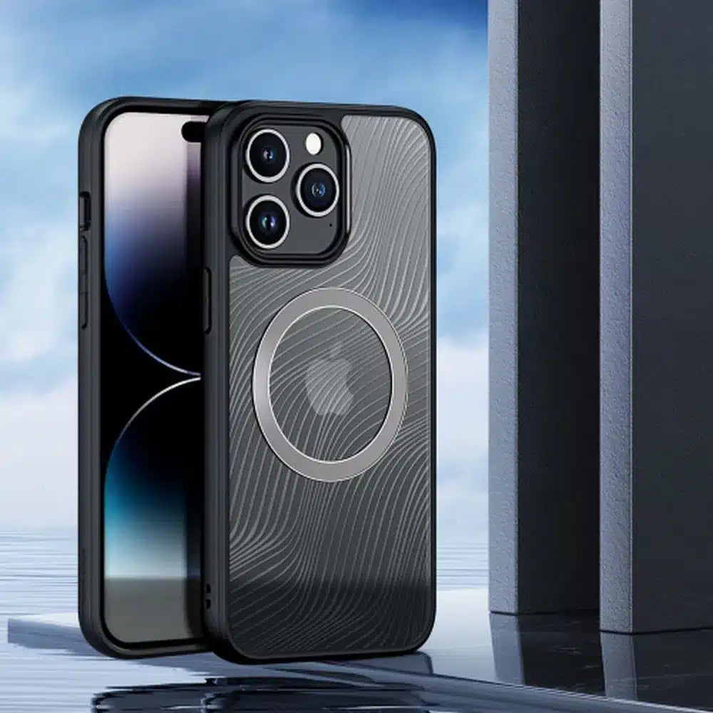 DUX DUCIS Aimo Mag – pancéřové pouzdro kompatibilní s MagSafe pro Apple iPhone 15 Pro Max černé
