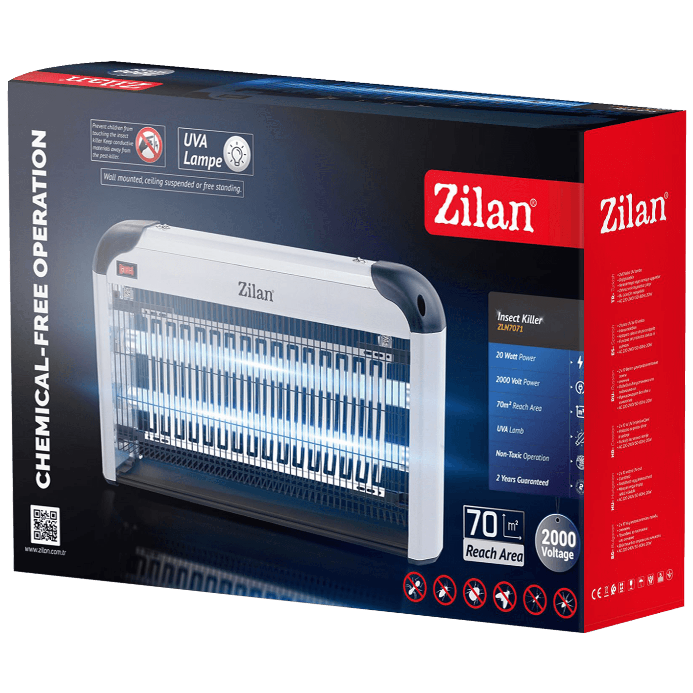 Zilan Električna zamka za insekte, UV svjetlost 20W - ZLN7071