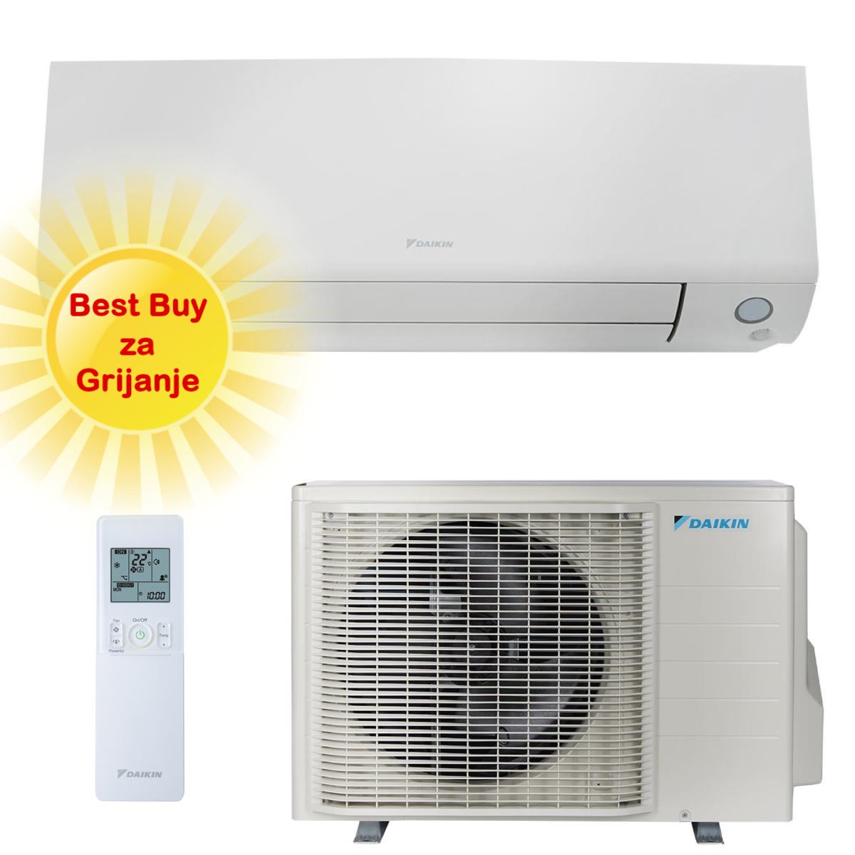 DAIKIN KLIMA UREĐAJ 2 kW - FTXM20A/RXM20 - Perfera, za prostor do 20m2, A+++ energetska klasa, R-32