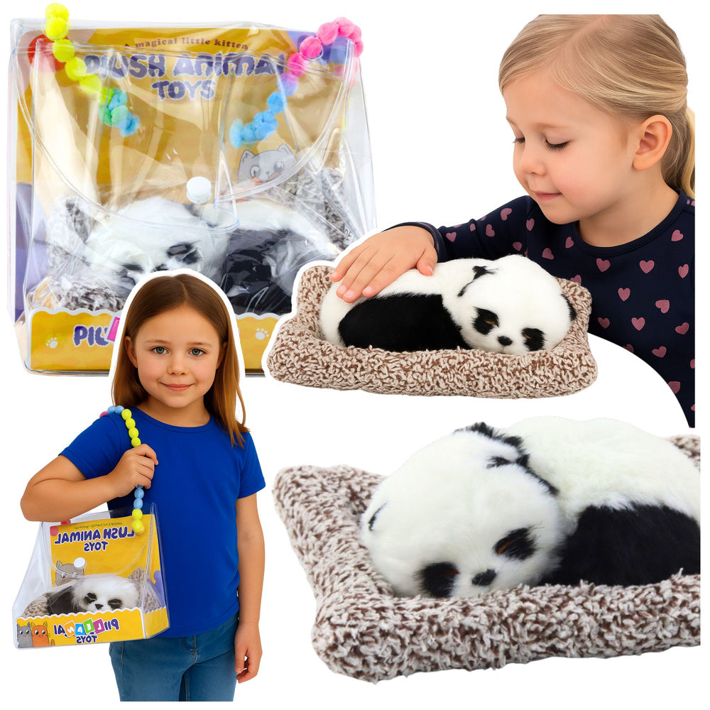 Panda koja spava na jastuku - crno/bijela