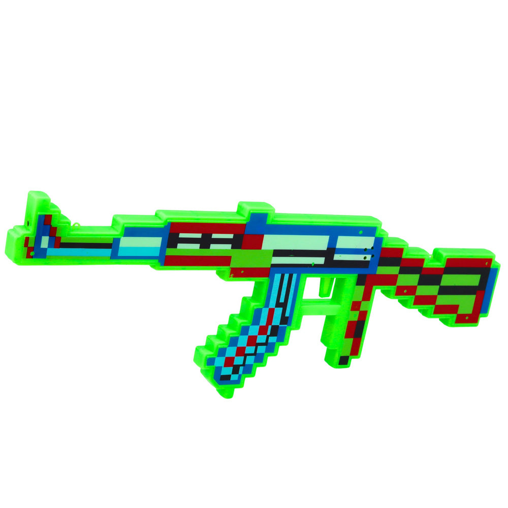 Pixel Rifle Weapon Lights Sounds Laser Green 45 cm