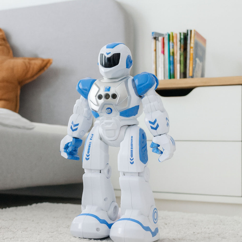 Remote Controlled Educational Robot RC Talking Dancing Lights Sounds Blue