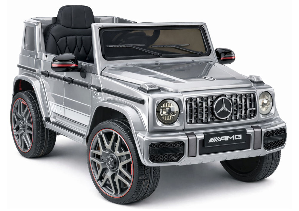 Licencirani auto na akumulator Mercedes AMG G63 2x200W - sivi/lakirani