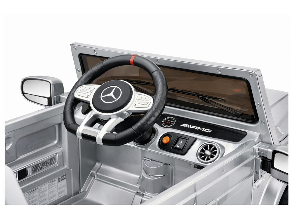 Licencirani auto na akumulator Mercedes AMG G63 2x200W - sivi/lakirani