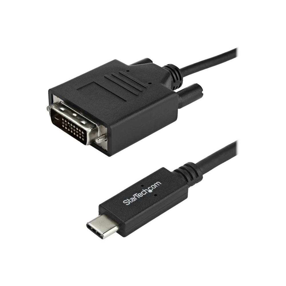 StarTech.com CDP2DVIMM1MB prilagodnik za video kabel 1 m USB Tip-C DVI-D Crno