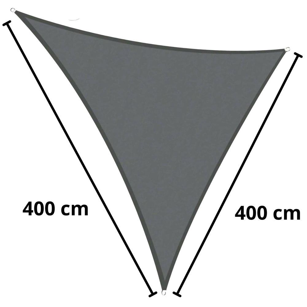 Vodootporna vrtna sjenica za sunce 400x400 cm - siva