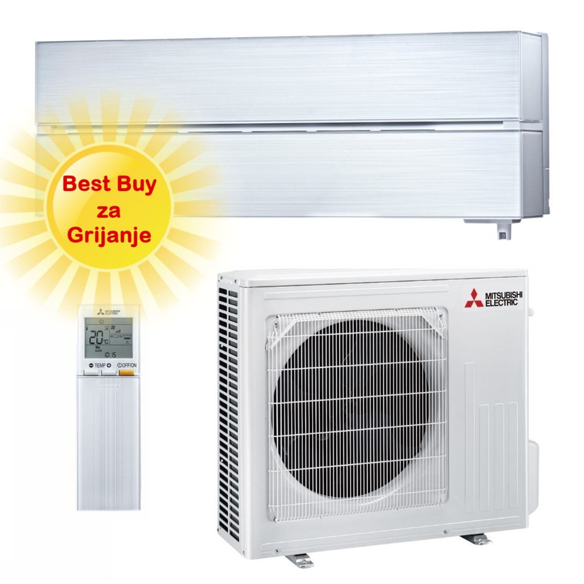 Mitsubishi Electric klima uređaj MSZ-LN50VGV/MUZ-LN50VG - 5 kW, kirigamine style, za prostor do 50m2, A+++ energetska klasa