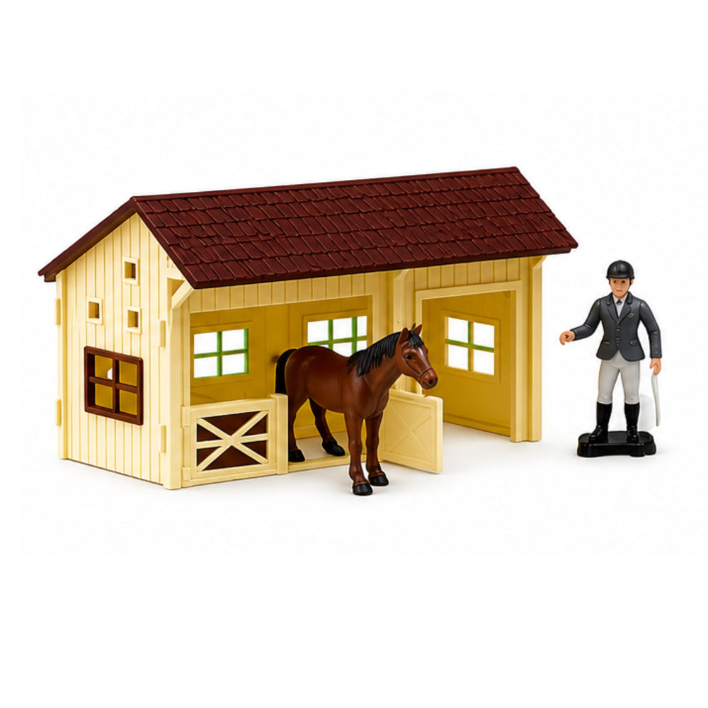 Set Farm Horse Stud Obstacle Course Stable Horses Figures 26 pcs.