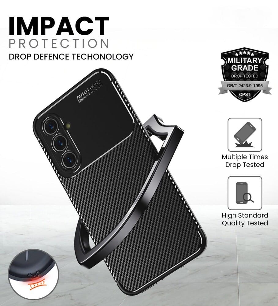 CARBON PREMIUM pouzdro pro SAMSUNG GALAXY A54 5G černé