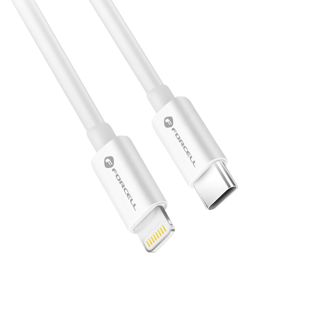 FORCELL kabel Type-C na Lightning 8-pin MFi 3A/9V 30W (max.) C901 1m bílý