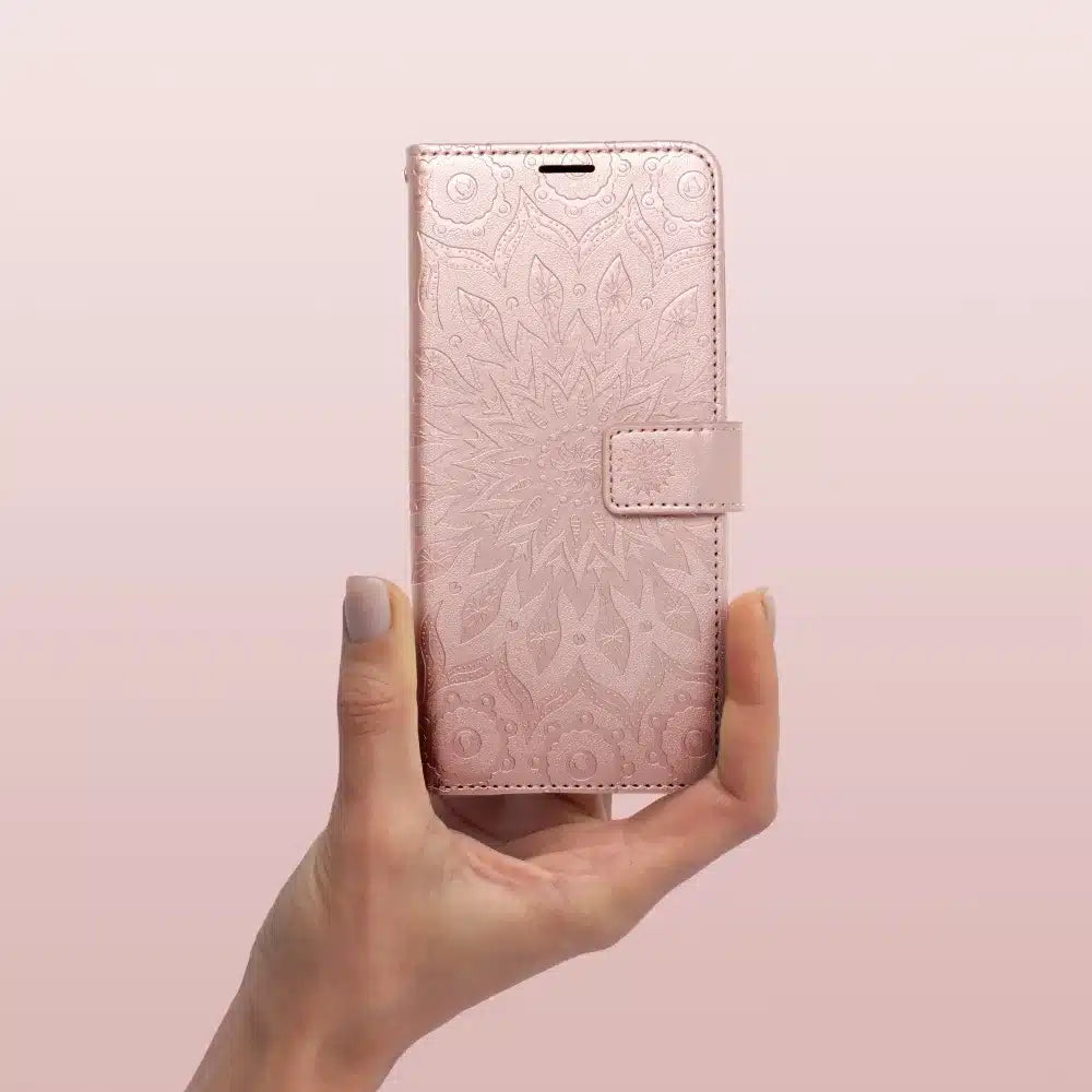 Pouzdro MEZZO Book na SAMSUNG GALAXY A53 5G mandala rose gold