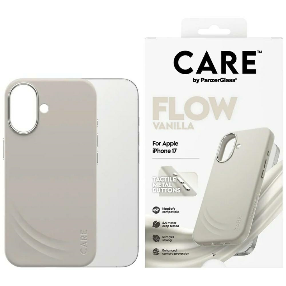 PanzerGlass CARE™ by ® Flow Case Vanilla w. MagSafe iPhone 17 maska za mobitel 16 cm (6.3") Poklopac Bež