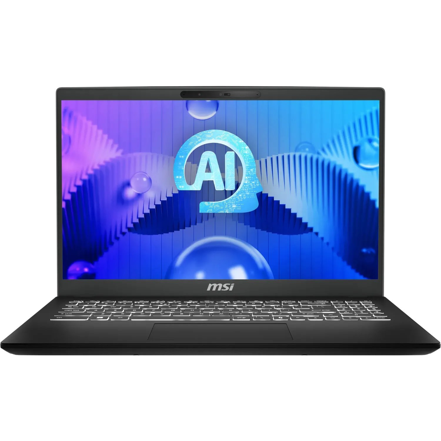 MSI Modern 15 H AI C1MG-013PL Intel Core Ultra 5 125H Prijenosno računalo 39,6 cm (15.6") Ekran osjetljiv na dodir Full HD 16 GB DDR5-SDRAM 512 GB SSD Wi-Fi 6E (802.11ax) Windows 11 Home Crno