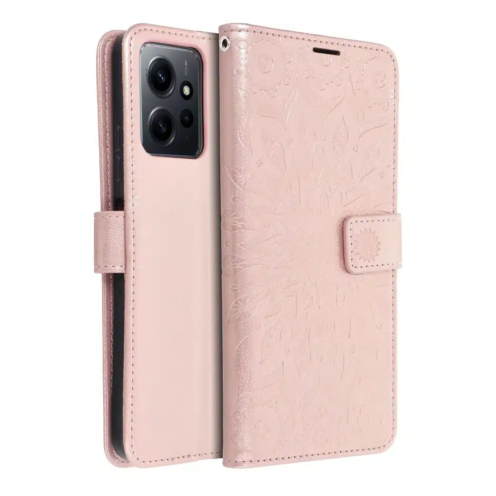 MEZZO knížkové pouzdro pro XIAOMI Redmi NOTE 12 5G mandala rose gold