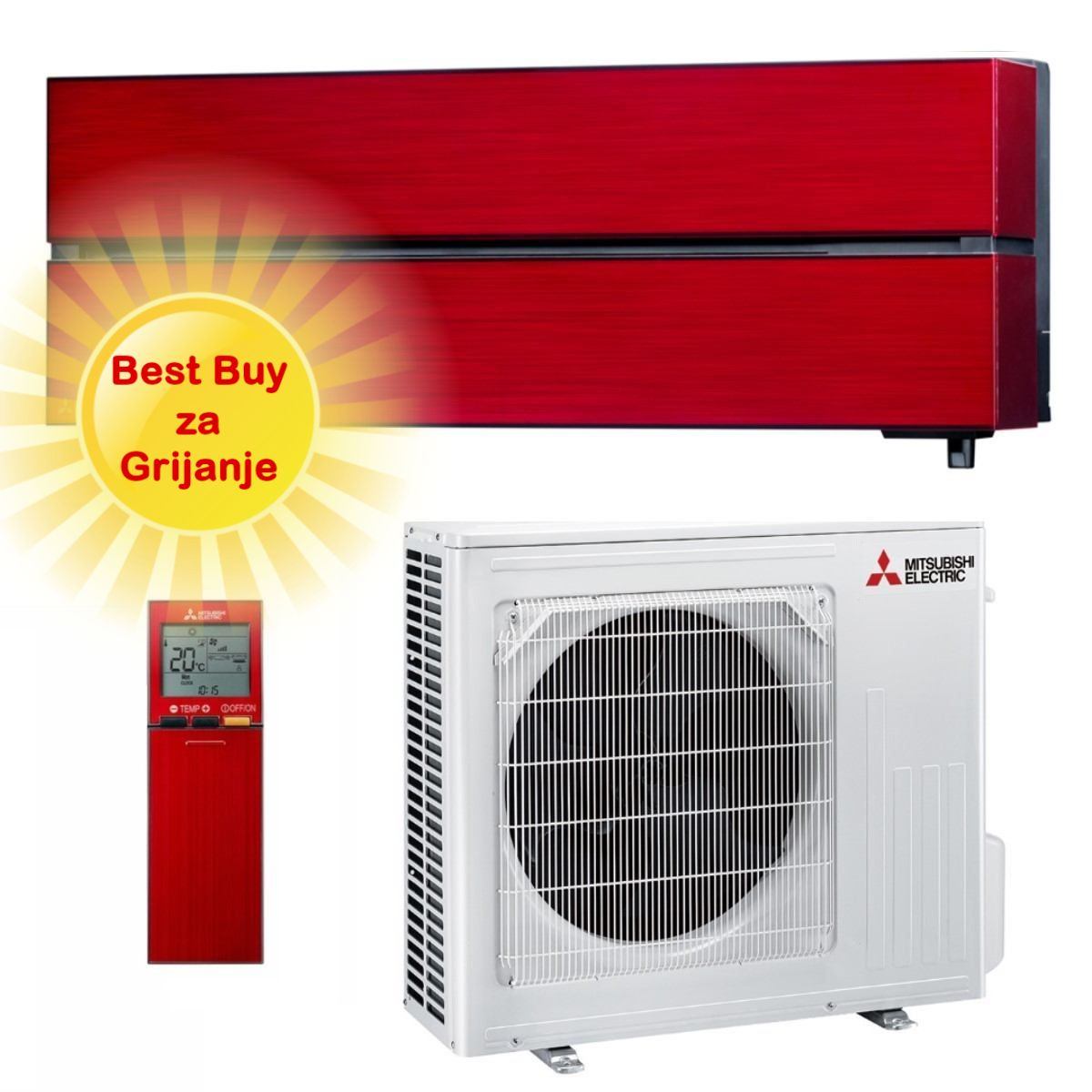 Mitsubishi Electric klima uređaj MSZ-LN50VGR/MUZ-LN50VG - 5 kW, Kirigamine style, za prostor do 50m2, A+++ energetska klasa