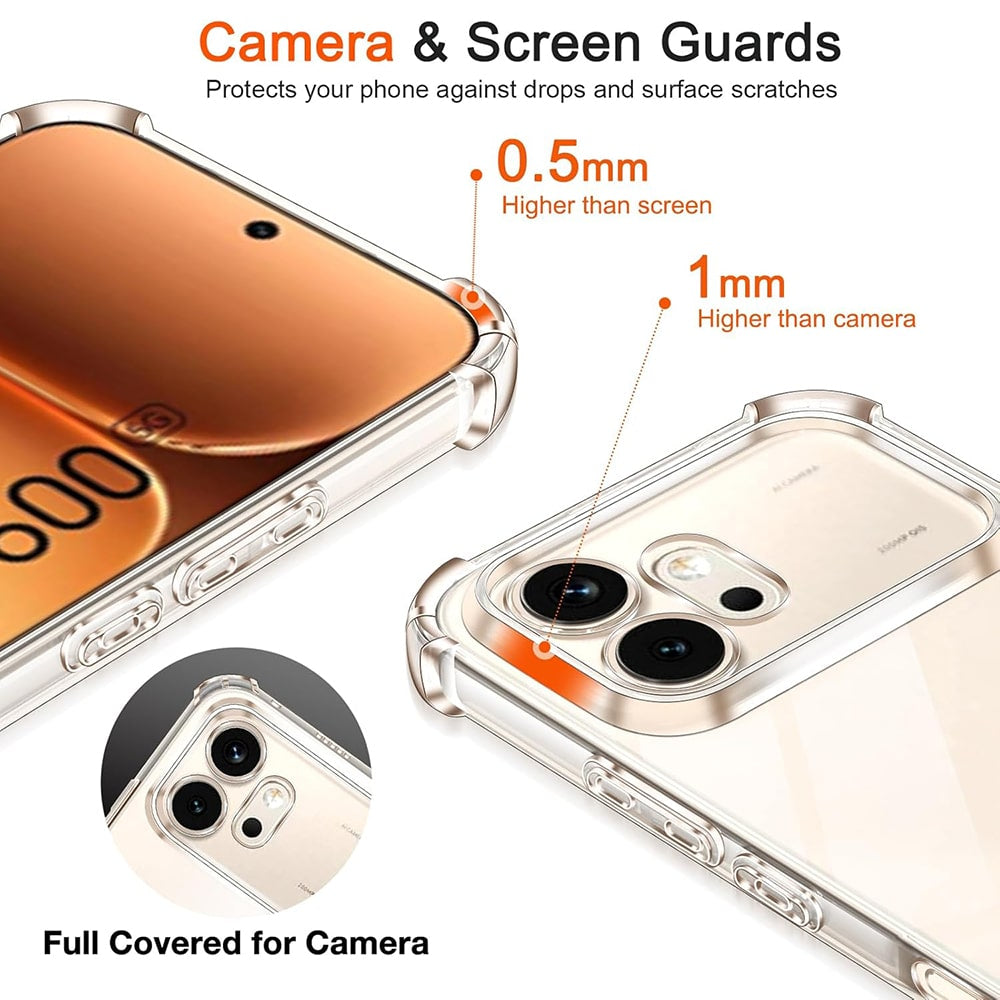 Techsuit Shockproof Clear Silicone prozirna maskica otporna na udarce za Honor 600