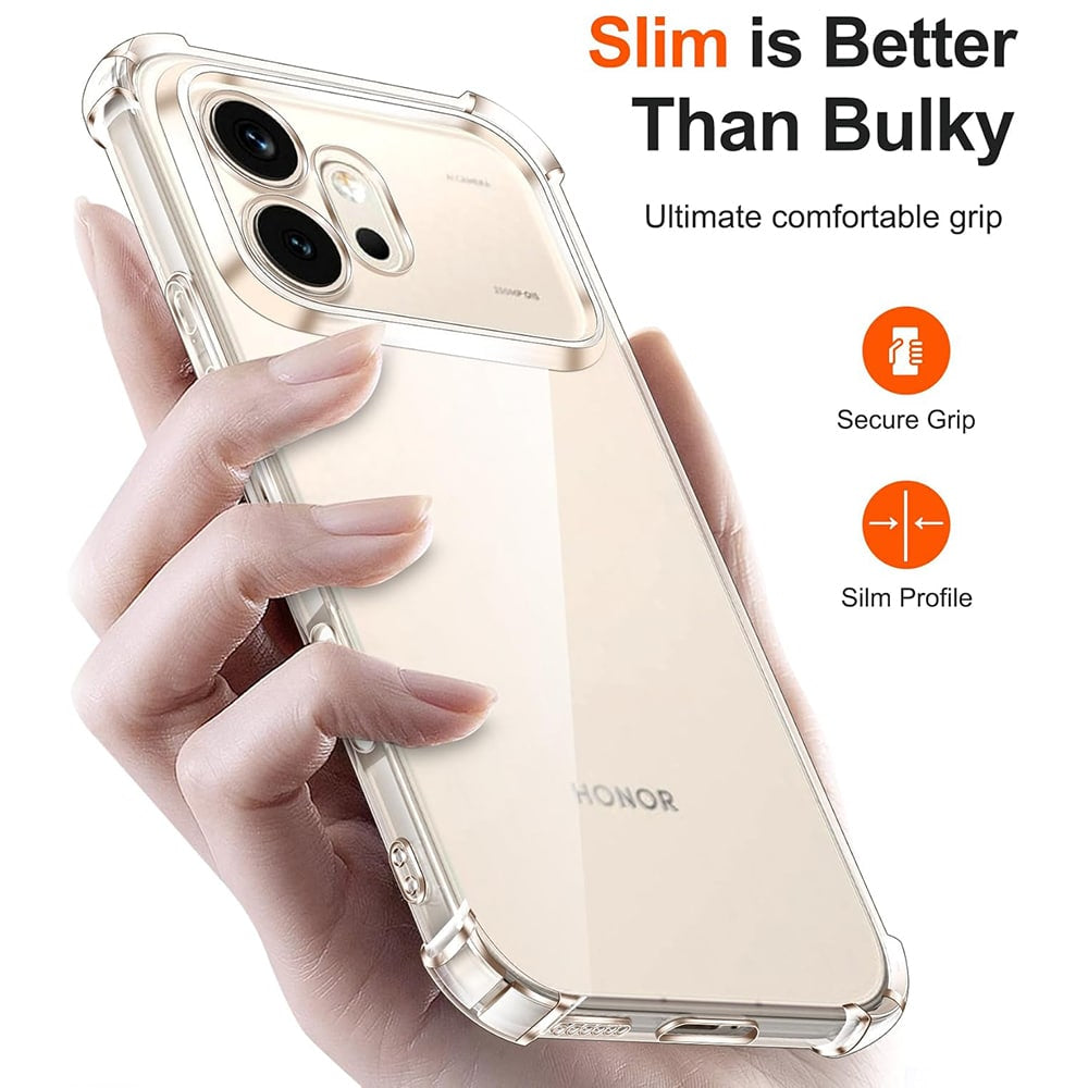 Techsuit Shockproof Clear Silicone prozirna maskica otporna na udarce za Honor 600 Pro