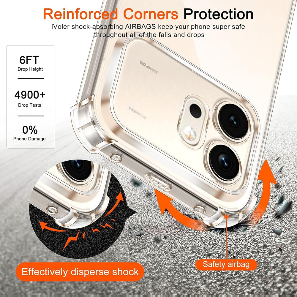 Techsuit Shockproof Clear Silicone prozirna maskica otporna na udarce za Honor 600 Pro