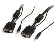 StarTech.com VGA, 3.5mm - VGA, 3.5mm, 5m VGA (D-Sub) + 3.5mm Crno